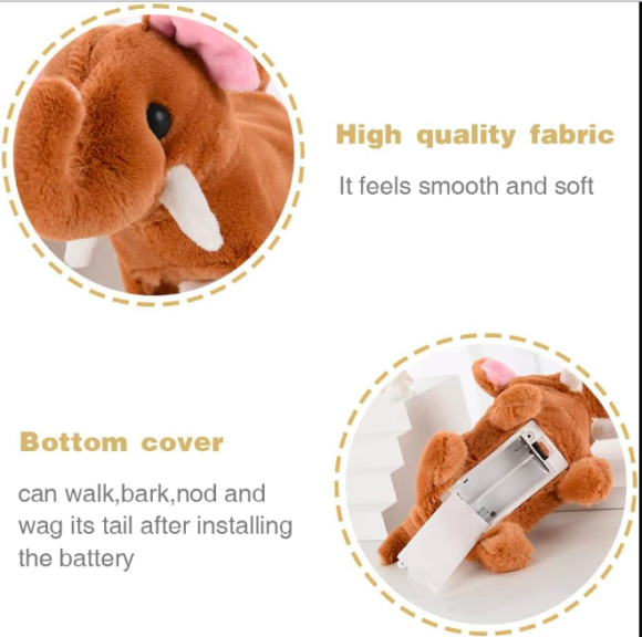 Walking Elephant Electric Plush Toy With Sound - Image 4